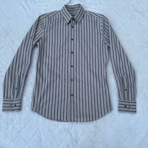 Express Men's Gray and Striped  earth brown